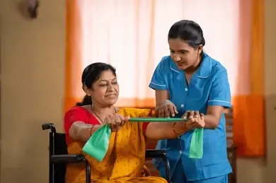 Physiotherapy session in progress